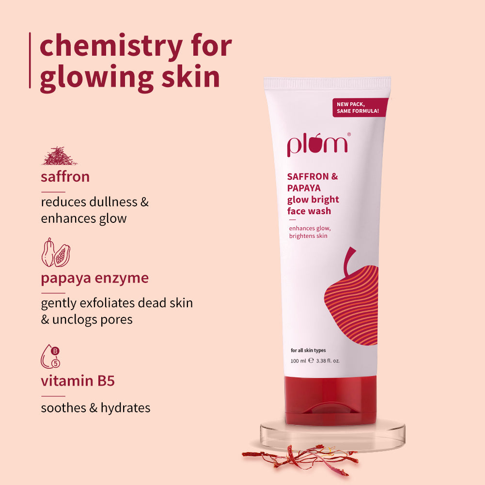 Saffron & Papaya Glow Bright Face Wash