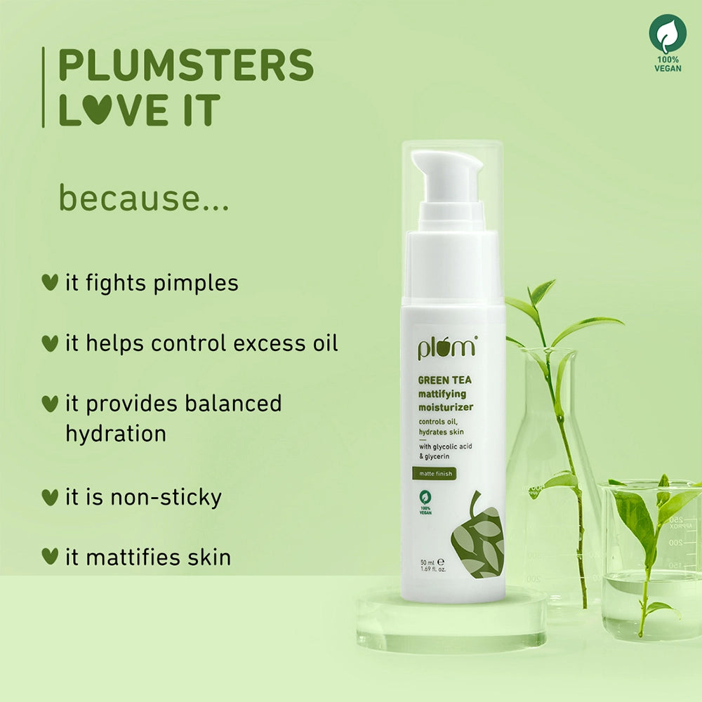 Green Tea Mattifying Moisturizer for Oily & Acne-Prone Skin