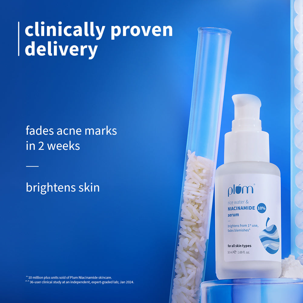 10% Niacinamide & Rice Water Brightening Face Serum For Clear & Bright Skin