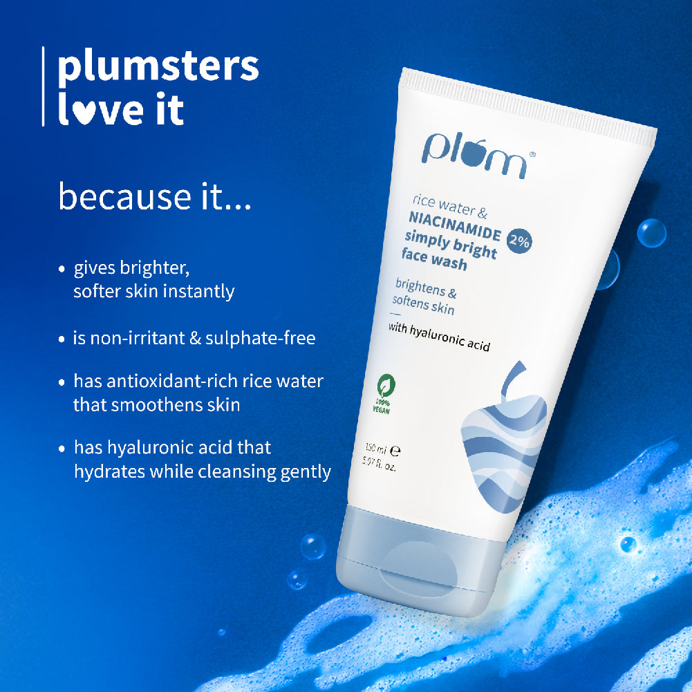 2% Niacinamide & Rice Water Face Wash For Clear & Bright Skin