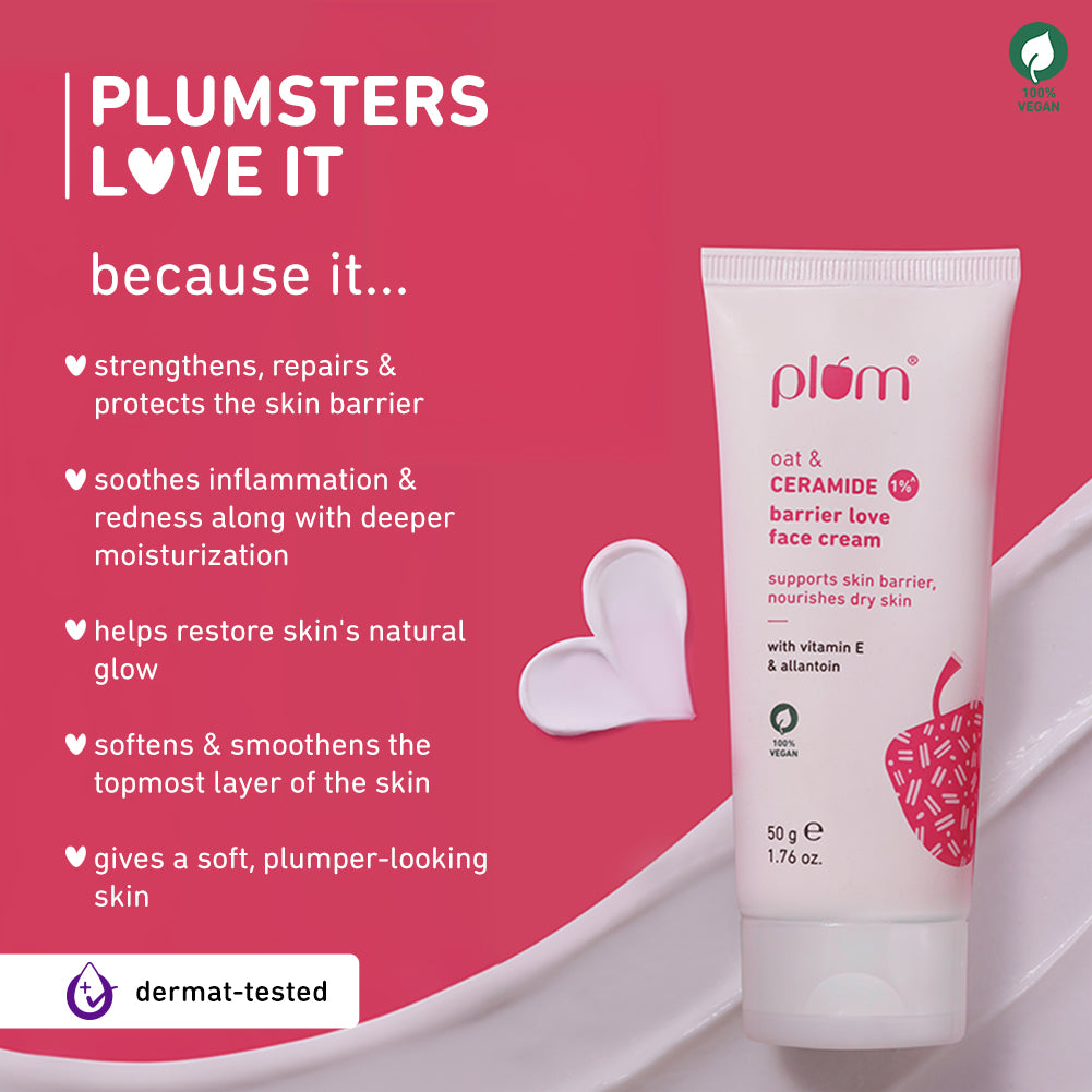Oat & 1% Ceramide Face Cream For Dry Skin