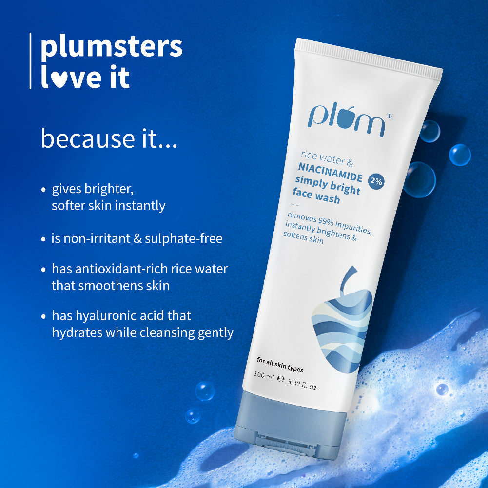 2% Niacinamide & Rice Water Face Wash For Clear & Bright Skin