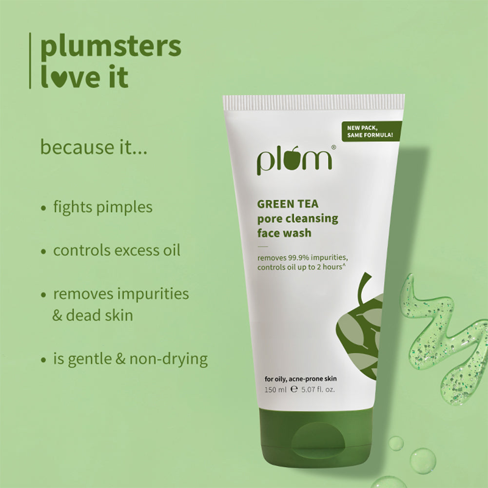 Green Tea Pore Cleansing Face Wash For Oily & Acne-Prone Skin