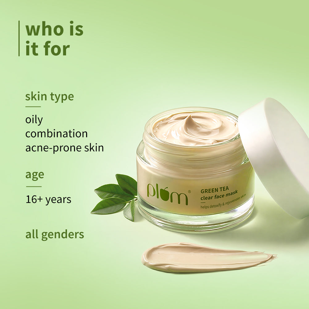 Green Tea Clear Face Mask For Oily & Acne-Prone Skin