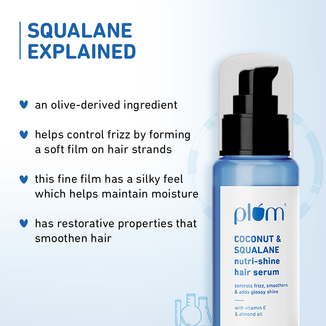 Coconut & Squalane Hair Serum For Soft & Shiny Hair