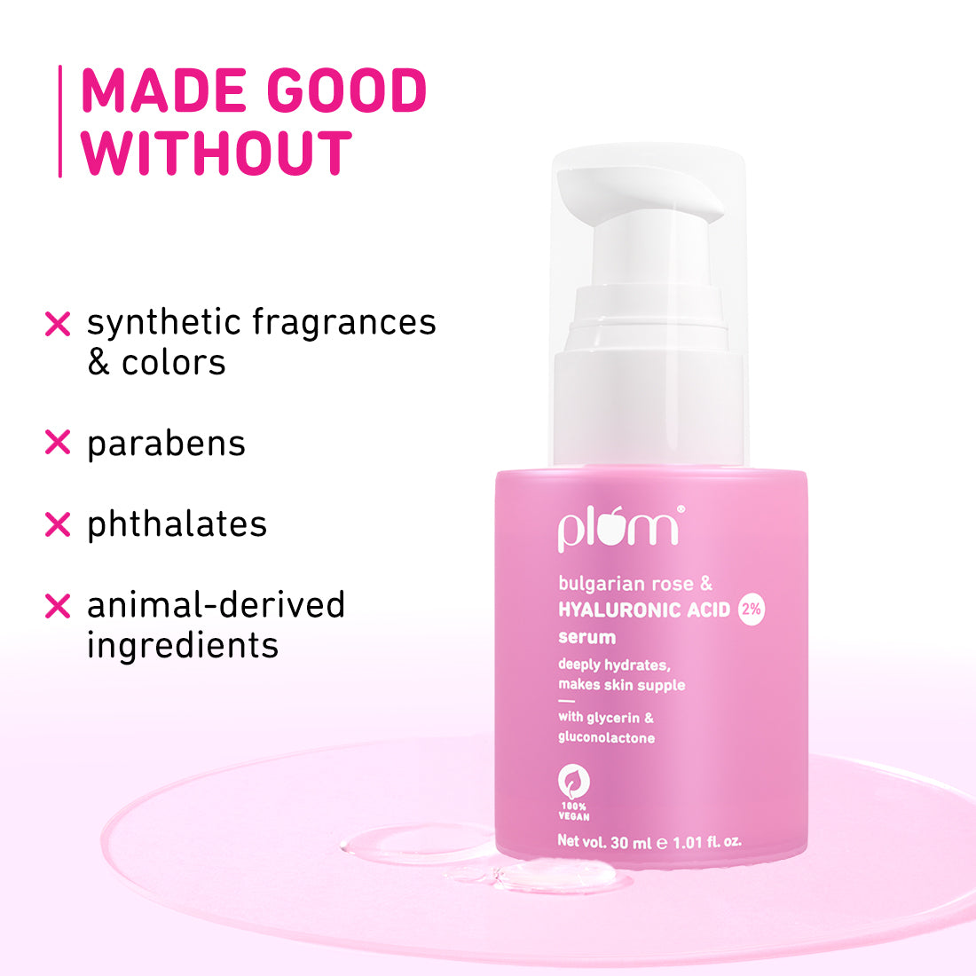 Bulgarian Rose & 2% Hyaluronic Acid Serum For Dry Skin