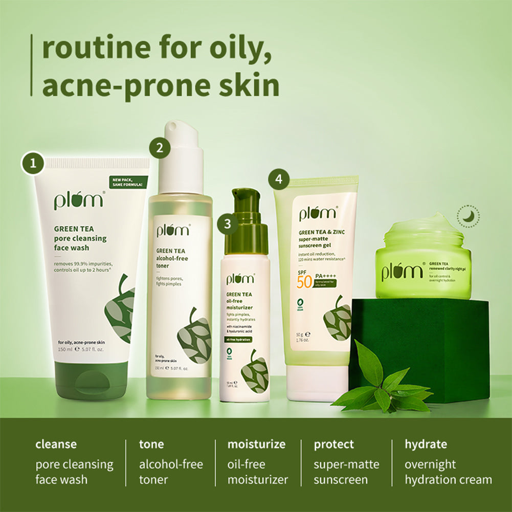 Green Tea Pore Cleansing Face Wash For Oily & Acne-Prone Skin