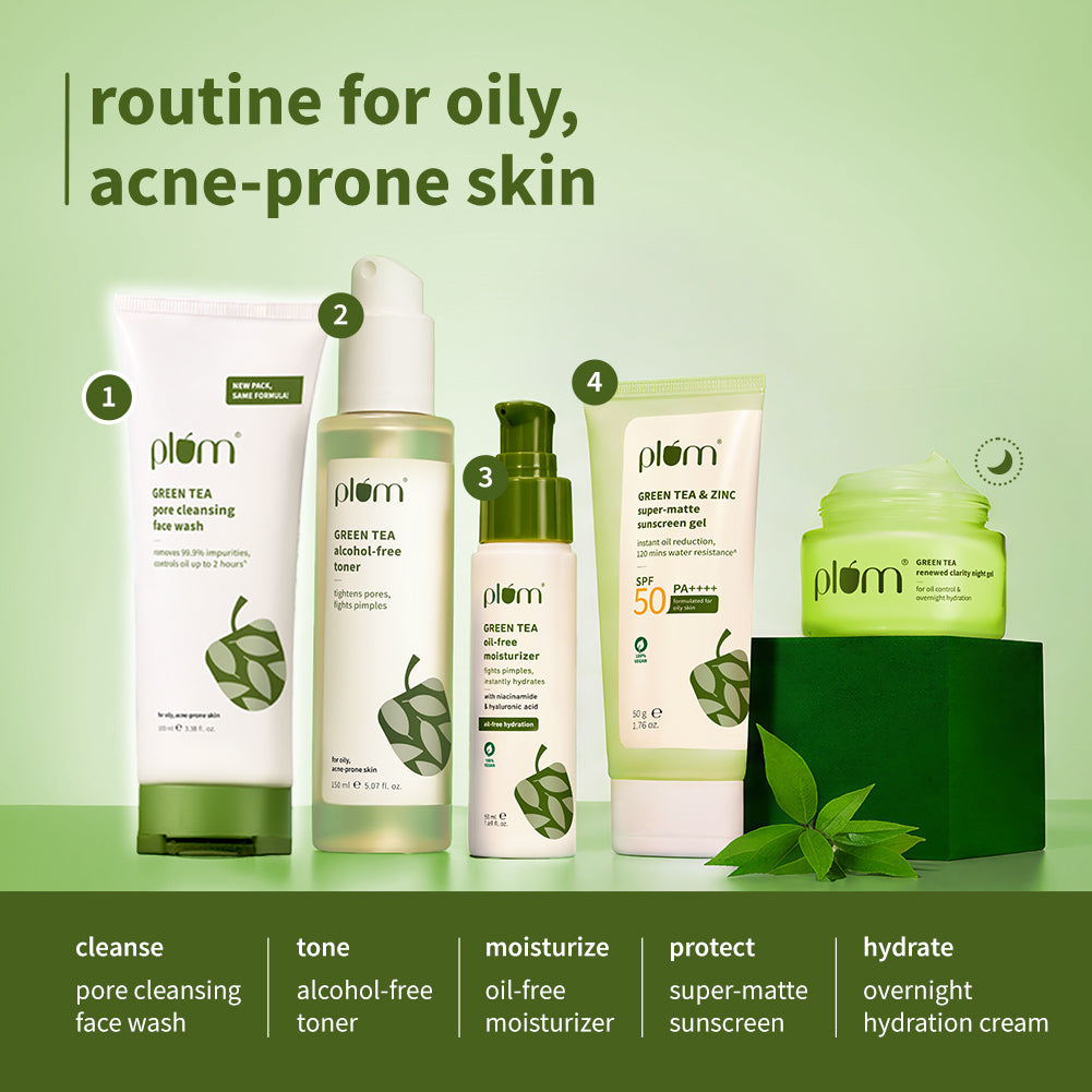 Green Tea Pore Cleansing Face Wash For Oily & Acne-Prone Skin