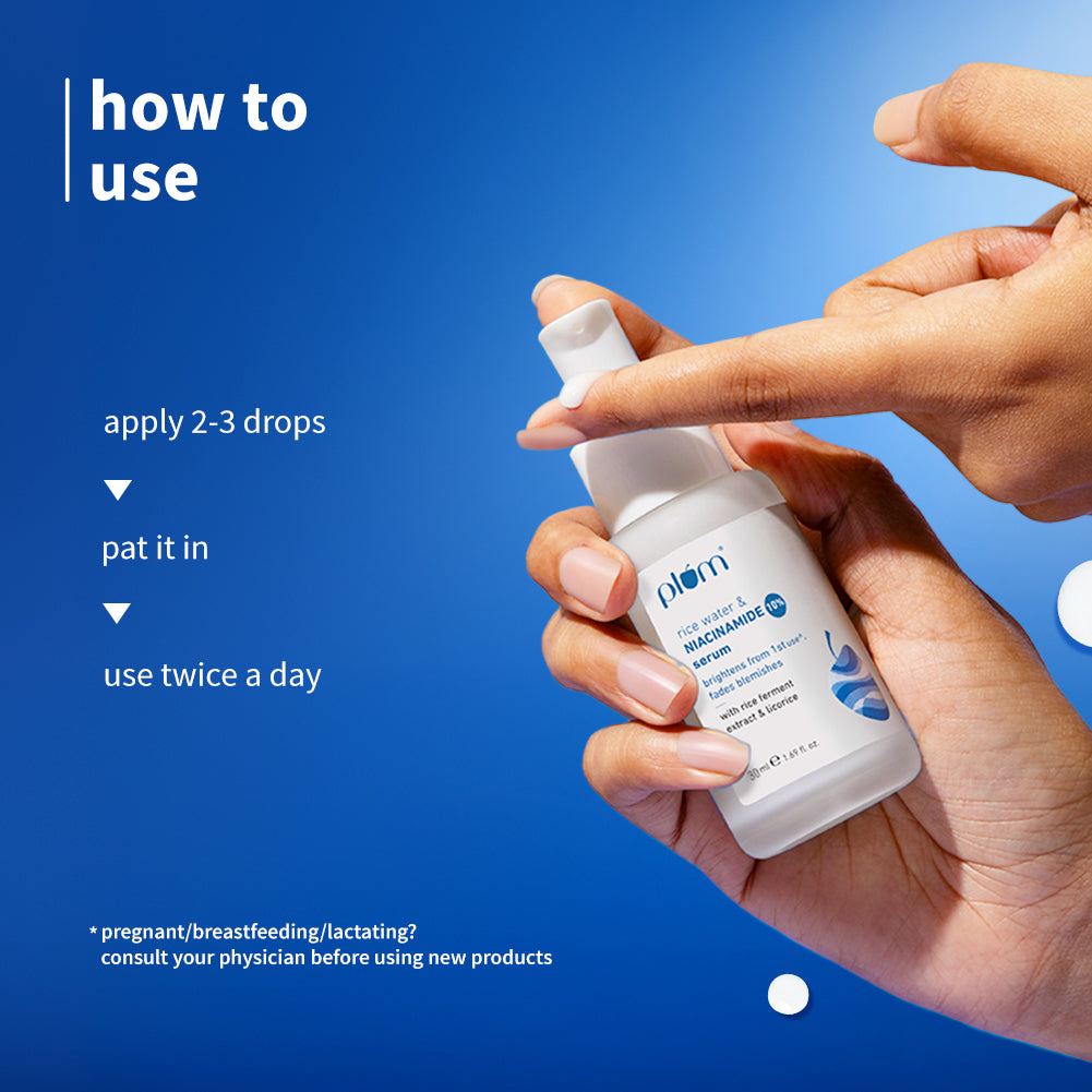 10% Niacinamide & Rice Water Brightening Face Serum For Clear & Bright Skin