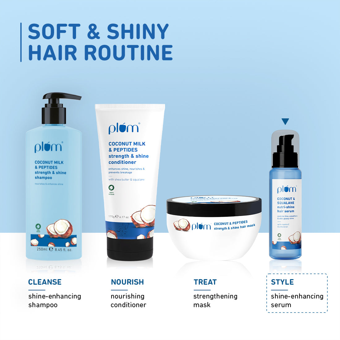 Coconut & Squalane Hair Serum For Soft & Shiny Hair