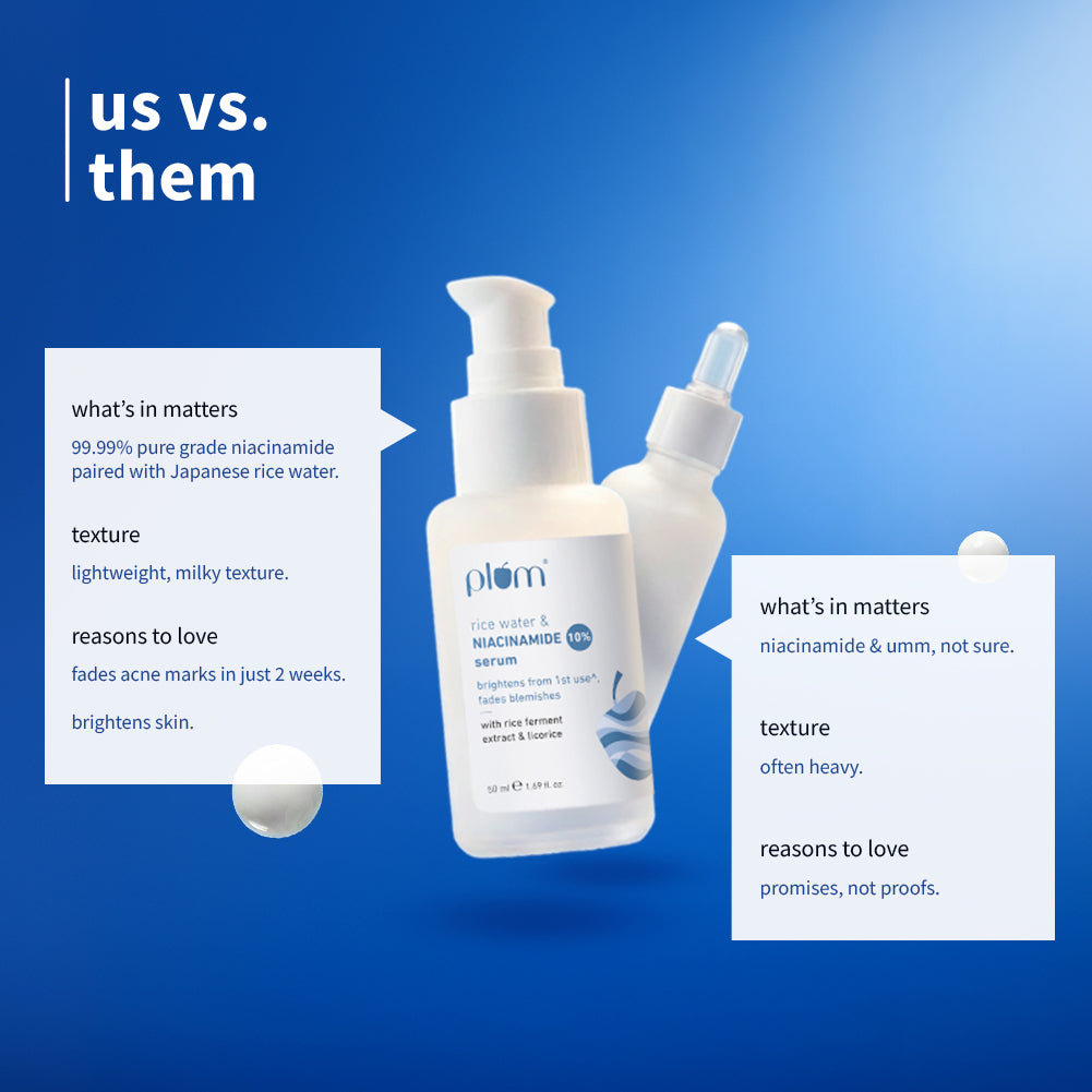10% Niacinamide & Rice Water Brightening Face Serum For Clear & Bright Skin