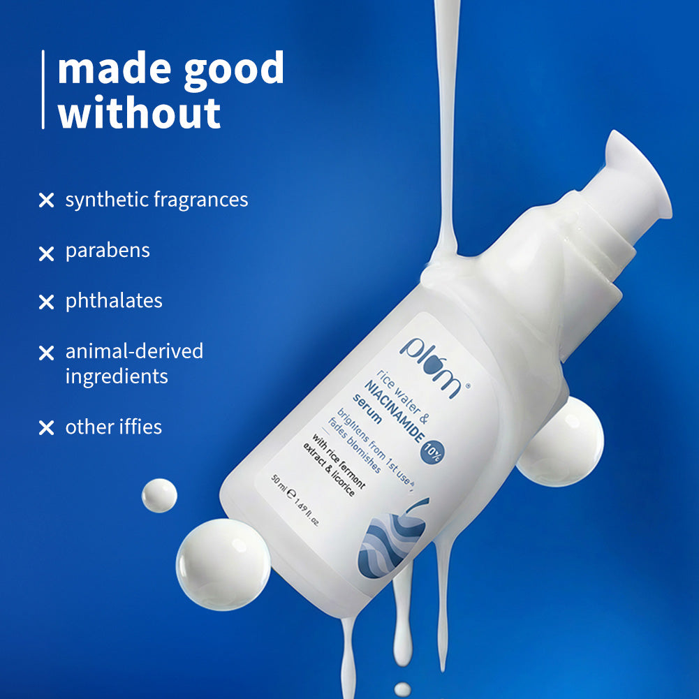 10% Niacinamide & Rice Water Brightening Face Serum For Clear & Bright Skin