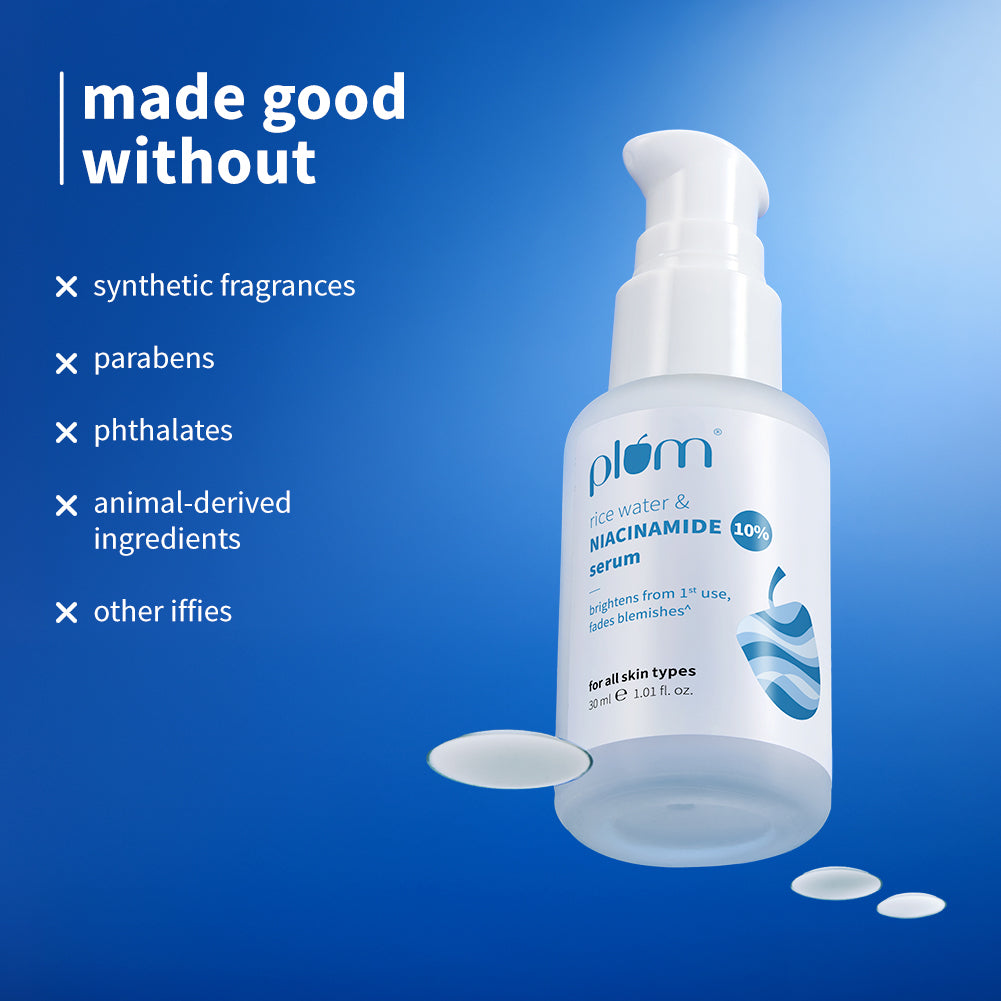 10% Niacinamide & Rice Water Brightening Face Serum For Clear & Bright Skin