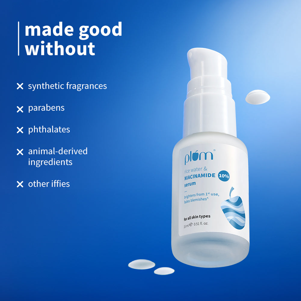 10% Niacinamide & Rice Water Brightening Face Serum For Clear & Bright Skin