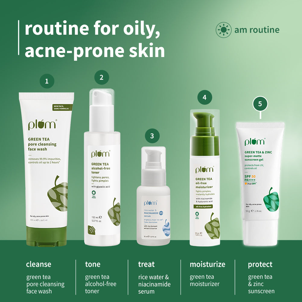 Green Tea & Zinc Super-Matte SPF 50 Sunscreen Gel For Oily & Acne-Prone Skin
