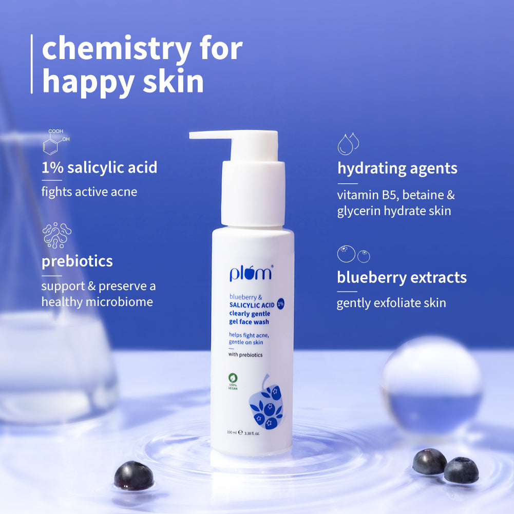 1% Salicylic Acid Clearly Gentle Gel Face Wash For Acne-Prone Skin