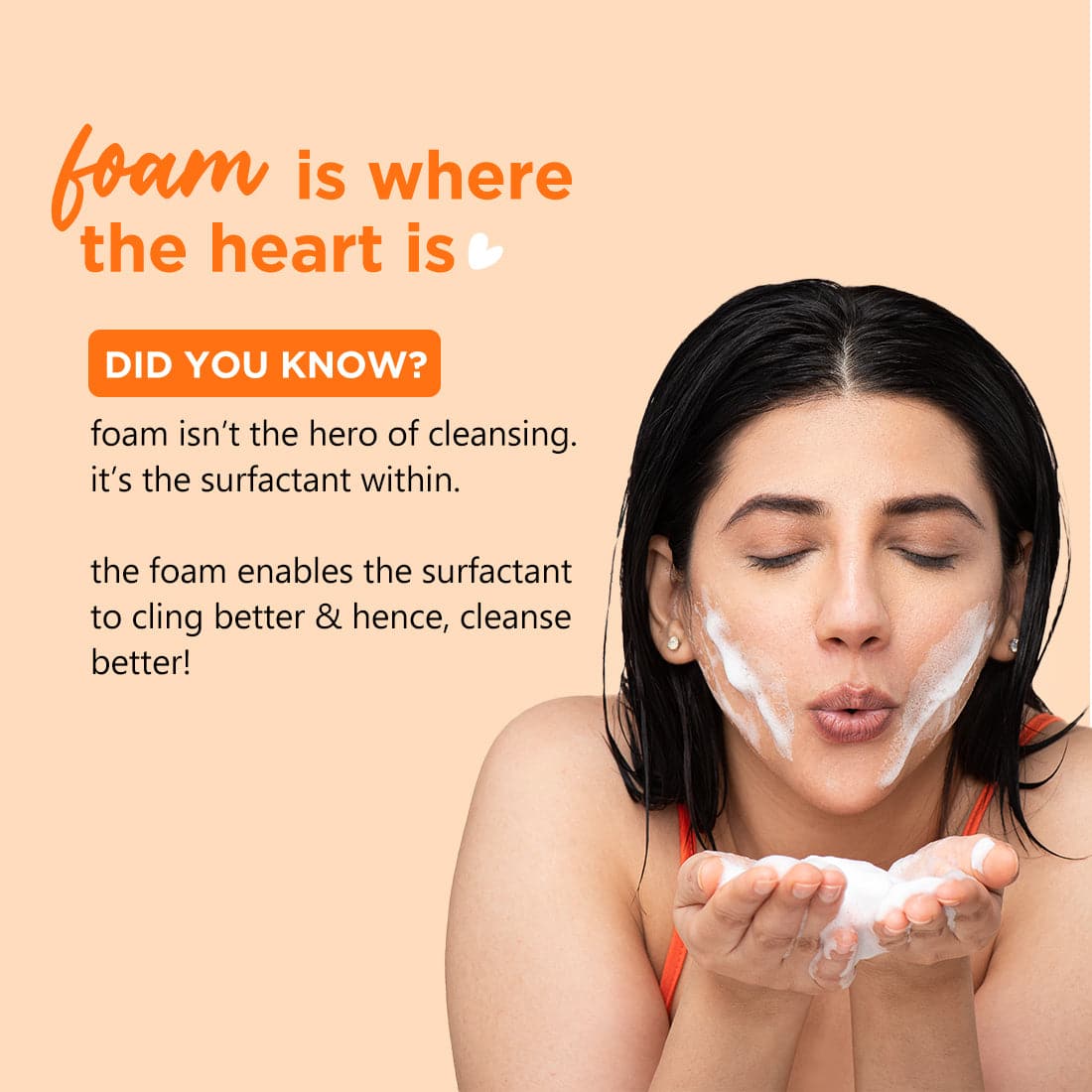 Mandarin & Vitamin C Foaming Face Wash For Glowing Skin
