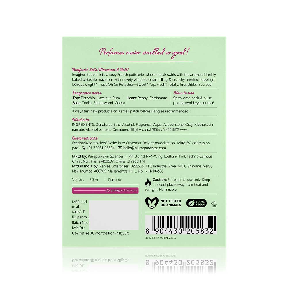 Oh So Pistachio Eau De Parfum by BodyLovin'