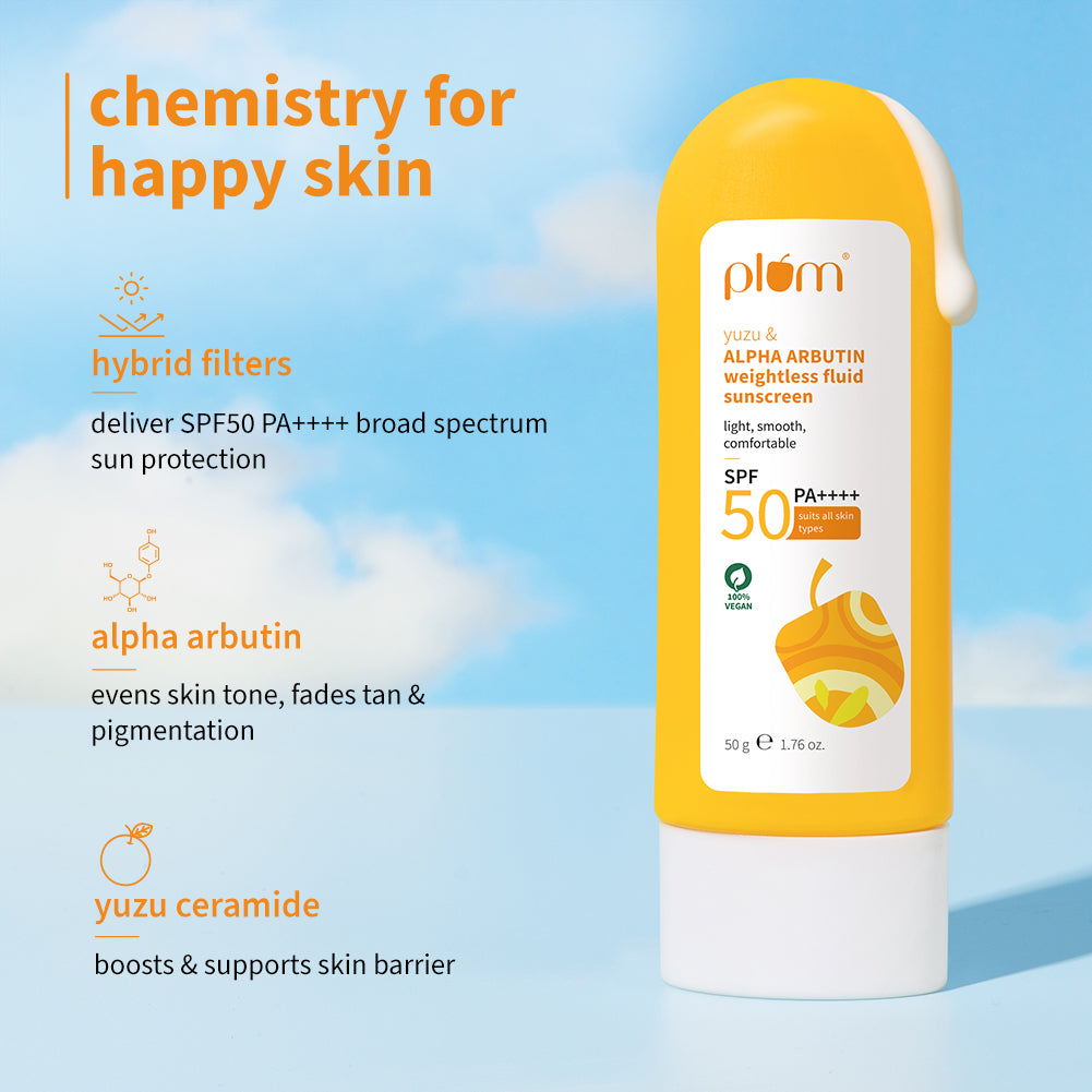 Yuzu & Alpha Arbutin SPF 50 Weightless Fluid Sunscreen 50 PA+++