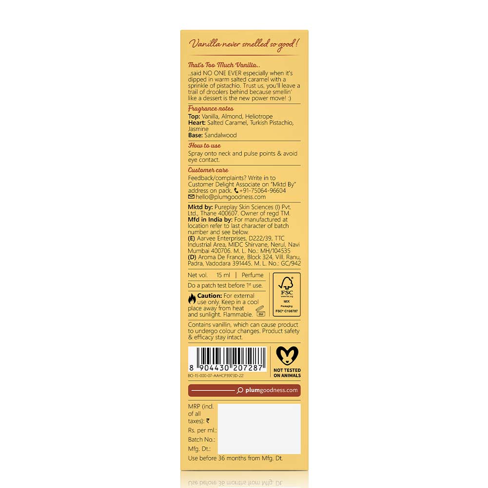 Vanilla Caramello Eau De Parfum (Perfume) by BodyLovin'