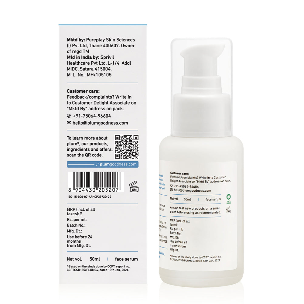 10% Niacinamide & Rice Water Brightening Face Serum For Clear & Bright Skin