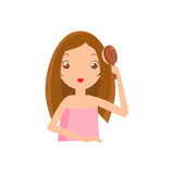 comb or brush hair gently to remove tangles