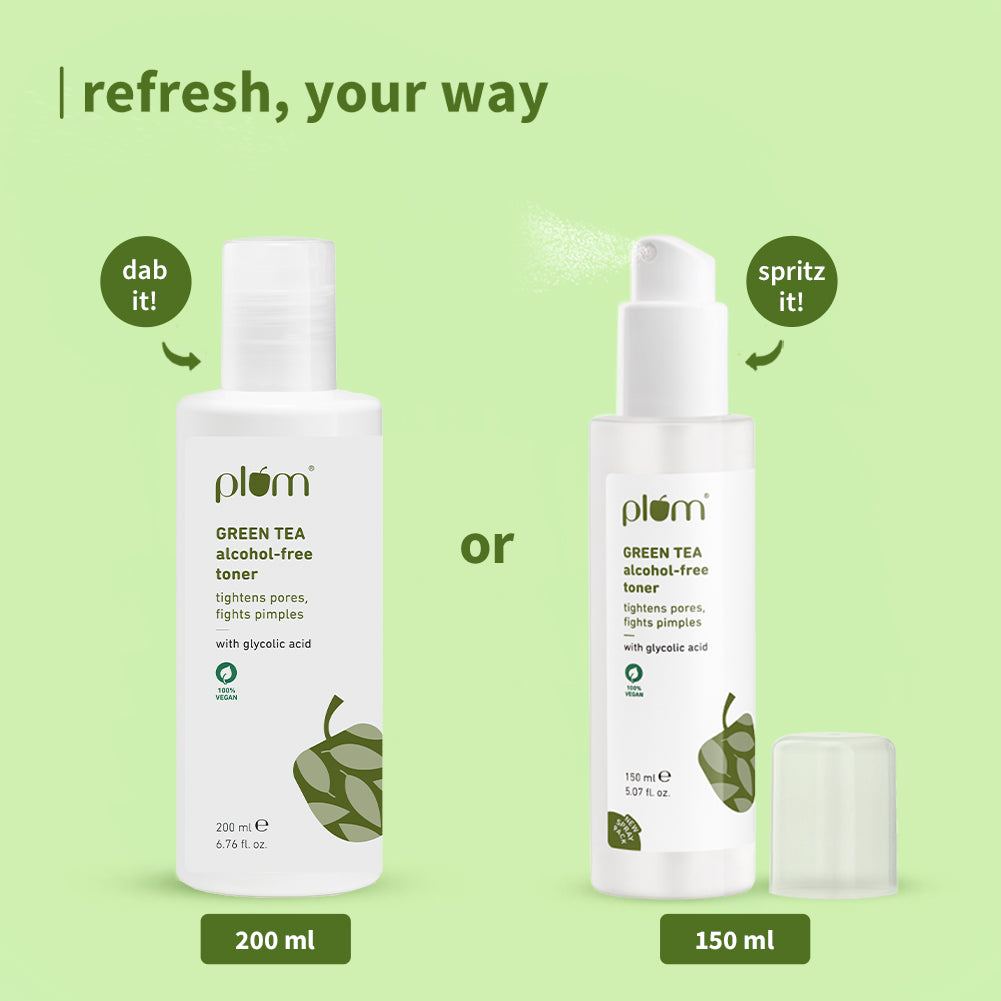 Green Tea Alcohol-Free Pore Tightening Face Toner For Oily & Acne-Prone Skin