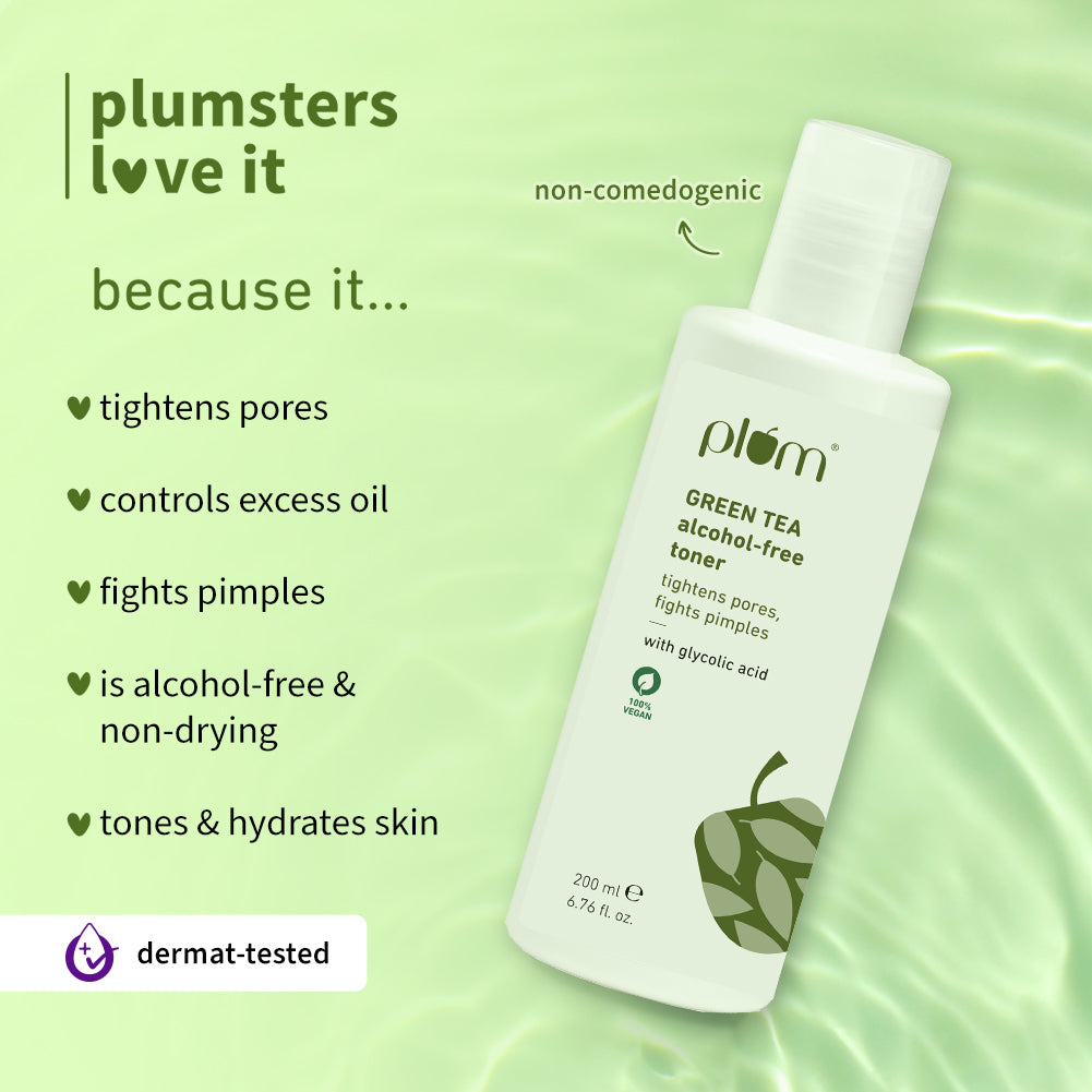Green Tea Alcohol-Free Pore Tightening Face Toner For Oily & Acne-Prone Skin