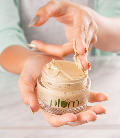 Plum Green Tea Clear Face Mask