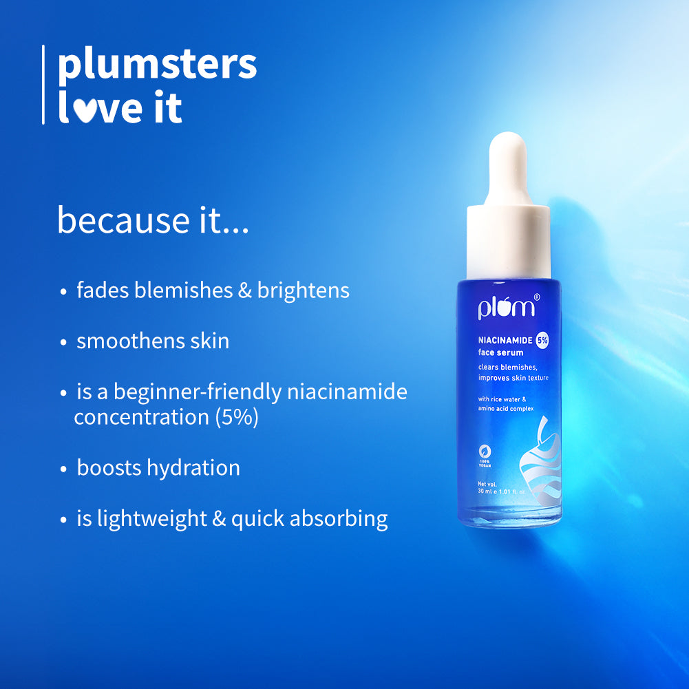 5% Niacinamide & Rice Water Brightening Face Serum For Clear & Bright Skin