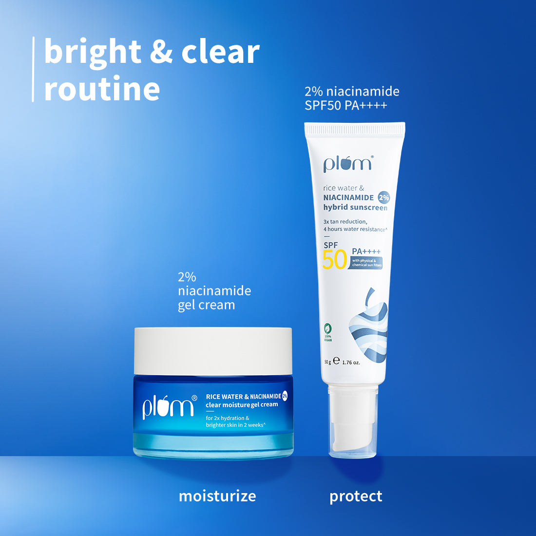 Niacinamide & Rice Water Moisturize & Protect Combo