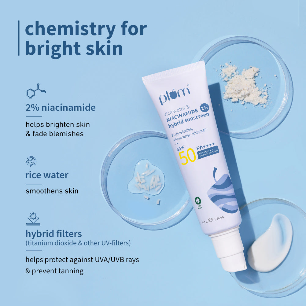 Niacinamide Bright Skin Trio | With Toner, Serum & SPF 50 Sunscreen for Bright Skin new