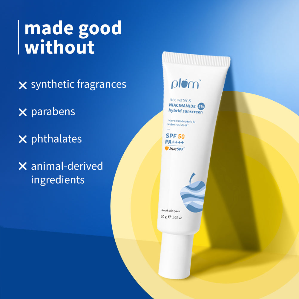 2% Niacinamide & Rice Water SPF 50 PA++++ Hybrid Sunscreen