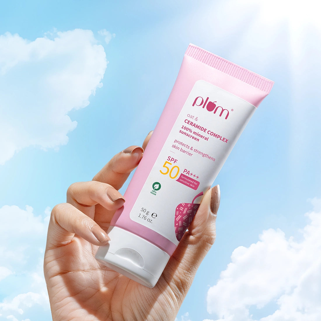 Plum Oat & Ceramide Complex 100% Mineral Sunscreen 50 PA+++