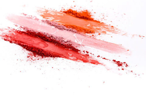 Plum face oil as blush