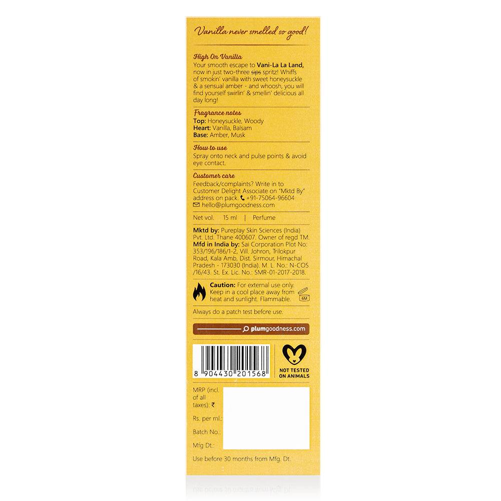 Smokin’ Vanilla Eau De Parfum by BodyLovin'