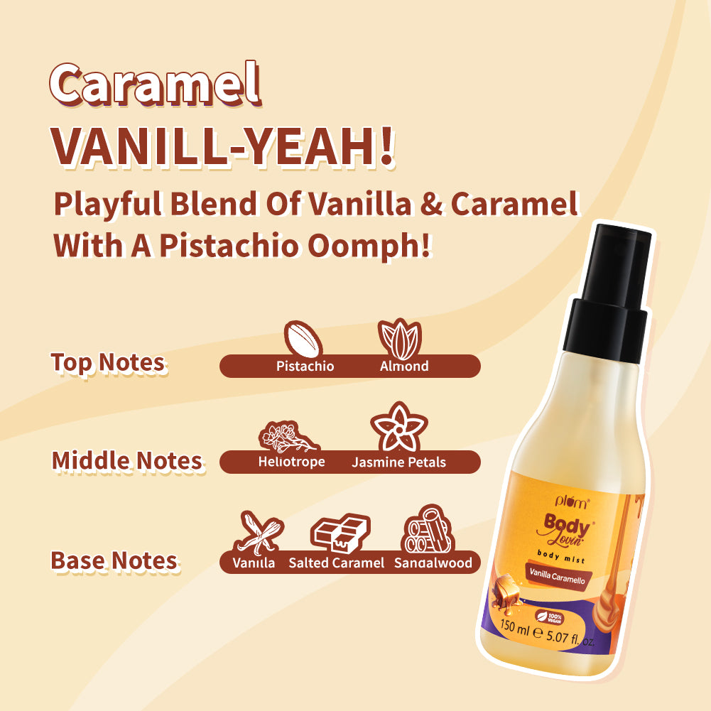 Vanilla Caramello Body Mist by BodyLovin'