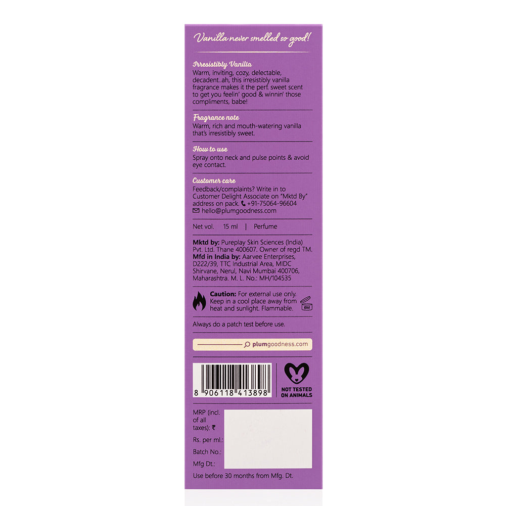 Vanilla Vibes Eau De Parfum by BodyLovin'