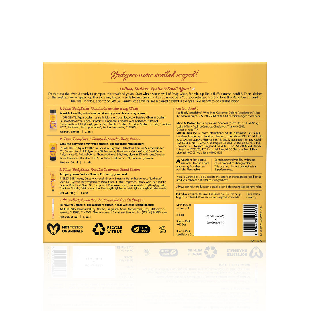 Vanilla Caramello Bath & Body Gift Set by BodyLovin'