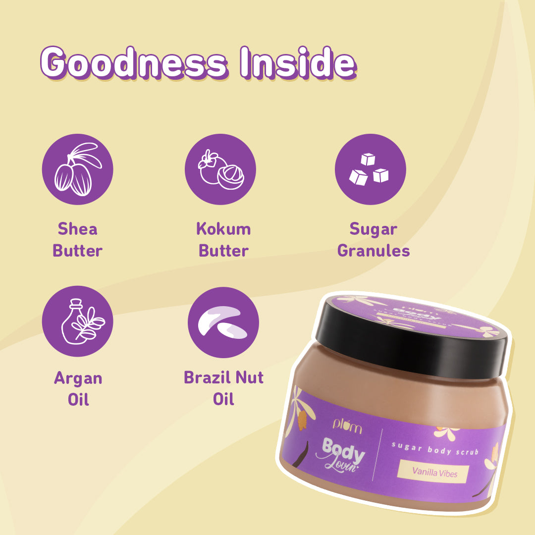 Vanilla Vibes Sugar Body Scrub by Plum BodyLovin'