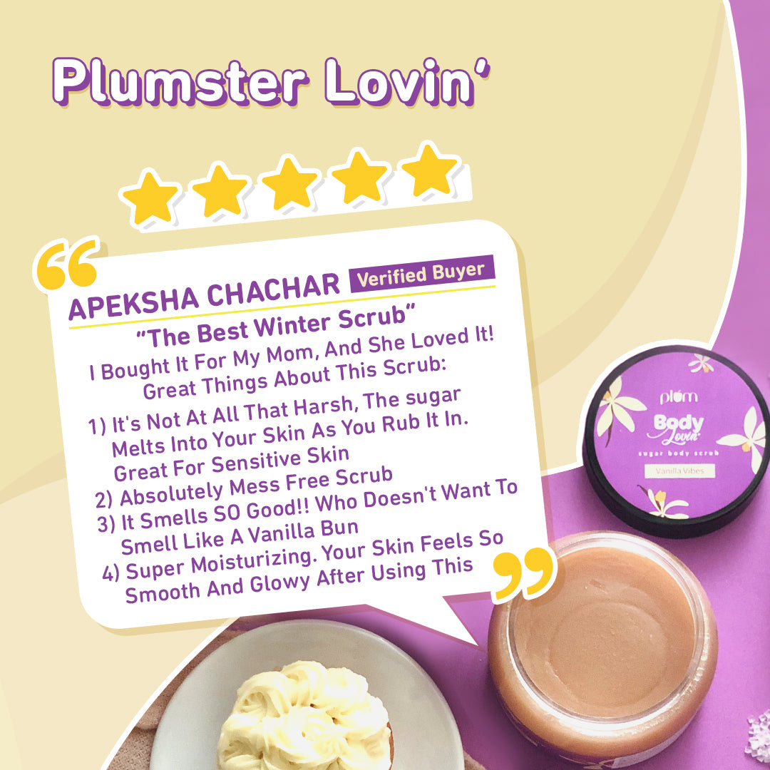 Vanilla Vibes Sugar Body Scrub by Plum BodyLovin'