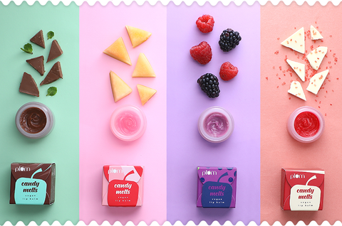 Plum Candy Melts Vegan Lip Balms
